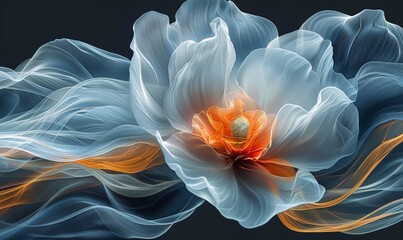 Soft focus abstract floral design