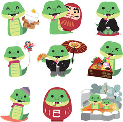 年賀状　2025年　巳年
