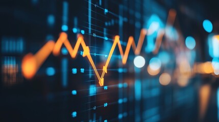 Fototapeta premium Stock exchange market blockchain