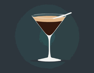 Espresso Martini cocktail Illustration