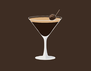 Espresso Martini cocktail Illustration
