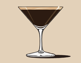 Espresso Martini cocktail Illustration