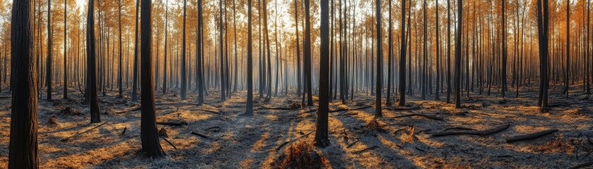 Fototapeta premium Forest Regenerating After Wildfire