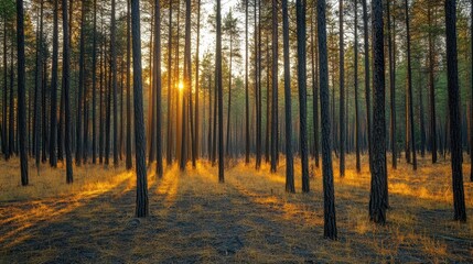 Obraz premium Forest Regenerating After Wildfire