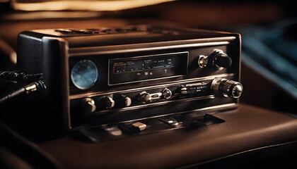 Vintage CB Radio with Copy Space