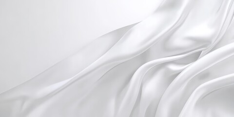 Naklejka premium Abstract Draped Fabric - White Fabric Texture