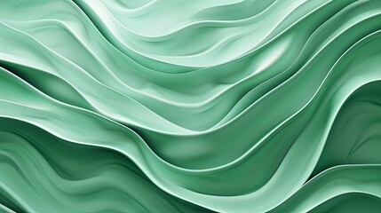Obraz premium Green wave abstract background, wave pattern, Minimal Texture background