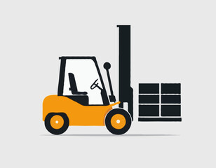 Forklift template or symbol on white background