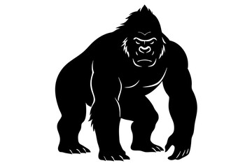 Gorilla silhouette vector illustration

