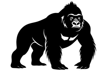 Gorilla silhouette vector illustration
