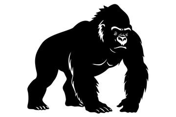 Gorilla, gorilla vector silhouette, bigfoot silhouette