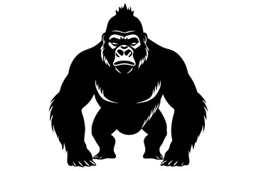 Gorilla, gorilla vector silhouette, bigfoot silhouette
