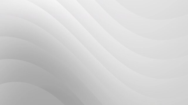 Abstract white gray wave line twirl background. Seamless loop 4k animation video