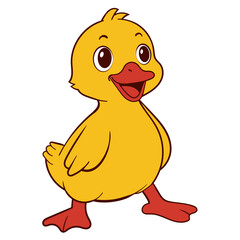 Adorable Cartoon Duck Illustration for Kids' Stories