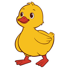 Adorable Cartoon Duck Illustration for Kids' Stories