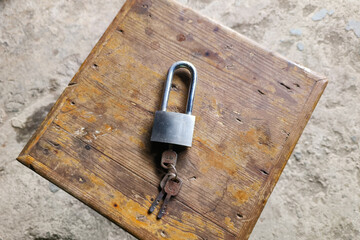 old lock on a door