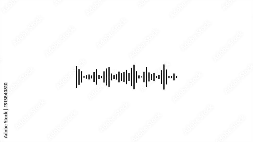 Poster audio sound wave. analog and digital audio signals. interference voice recording. high frequency rad