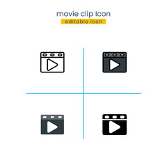 film and movie clip Icon