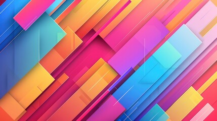 Abstract Geometric Background with Vibrant Colors