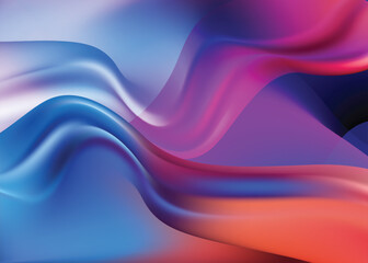 Vibes waves, glowing neon waves on a purple blue background	