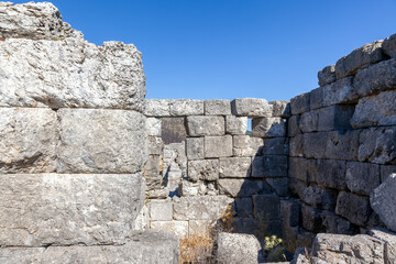 The impressive fortress of Eleftheri, one of the best preserved ancient fortresses in Greece. Its last construction phase is in the 7th century AD. being in use at least until the early byzantine era.