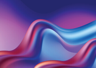 Vibes waves, glowing neon waves on a purple blue background	