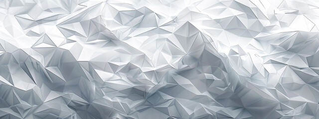 Obraz premium white abstract geometric background from polygons. AI generated. Black and gray square triangle tiles pattern mosaic background