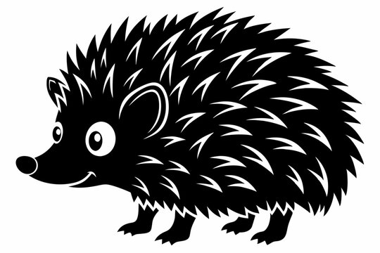 recommend clip art: Hedgehog silhouette, Hedgehog icon, Black Hedgehog animal vector illustration.