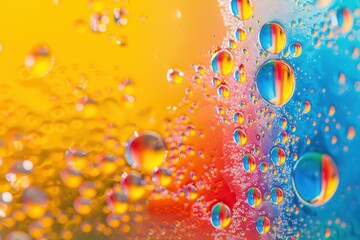 Carbonated Drink. Artistic Abstract Background with Bubbles Texture and Liquid Surface