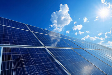 Solar panels on the rooftops of buildings are used to harness solar energy.