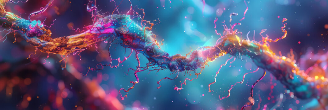 pulsating synapses, vibrant tendrils, artificial intelligence lifeform, textured surface, alien landscape