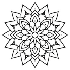 Fototapeta premium Detailed Mandala Coloring Sheets for Adults for Relaxing Mandala Colouring Pages for Floral Mandala Adult Colouring Pages 