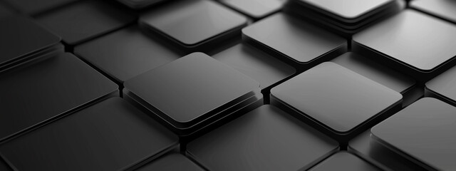 Fototapeta premium black winter 3d love surface abstract background wallpaper unique squire boxes live pattern, Black dots and white squire mesh pattern, black polka dots, black circle pattern design for textile,