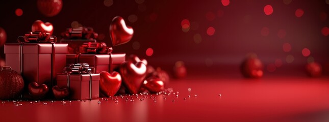 Red Valentine's Day Gifts and Hearts