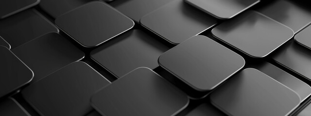 Fototapeta premium Abstract 3D geometric shape, black of colorful blocks abstract background - 3d render