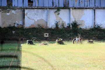 Targets for shooting practice at the practice range.