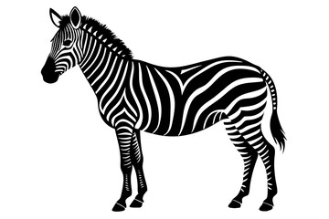 zebra vector, zebra icon, silhouette of zebra croosing vector illustration