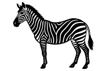 zebra vector, zebra icon, silhouette of zebra croosing vector illustration