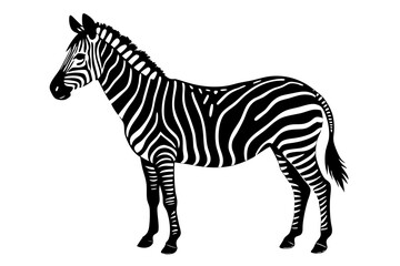 zebra vector, zebra icon, silhouette of zebra croosing vector illustration