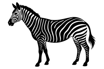 zebra vector, zebra icon, silhouette of zebra croosing vector illustration