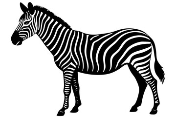 zebra vector, zebra icon, silhouette of zebra croosing vector illustration