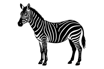 zebra vector, zebra icon, silhouette of zebra croosing vector illustration