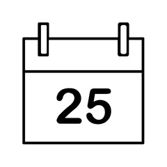 callender, Christmas and New Year Line Icon