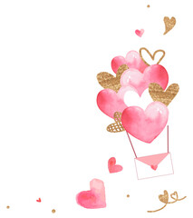 Flying love letter png valentine’s sticker element