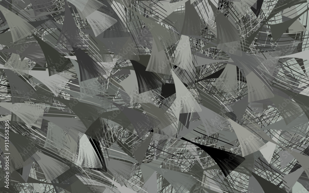 Poster light gray vector texture with abstract forms.