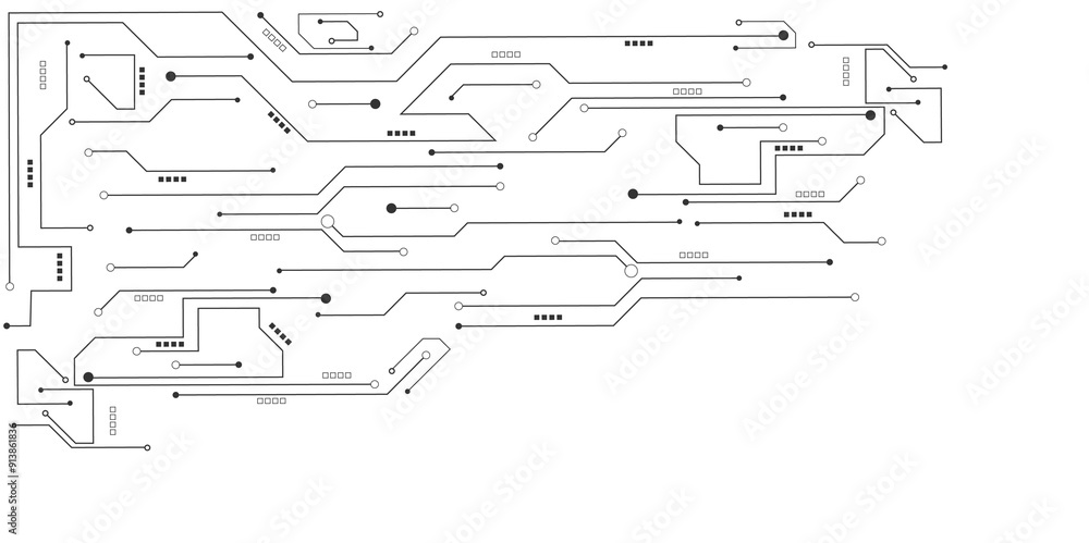 Aufkleber vector abstract technology on white background, abstract technology circuit diagram on white backgro