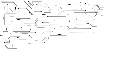 Vector abstract technology on white background, Abstract technology circuit diagram on white background.