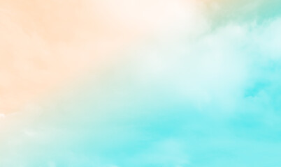 Beige sky blue pastel summer background cloud sunset cloudy landscape dusk beautiful light...