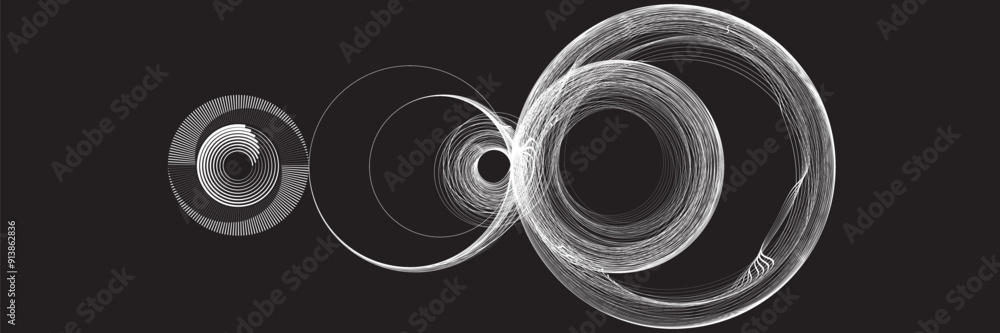 Poster abstract flow linear fluid shapes .curved lines pattern . music sound wave . vector illustration