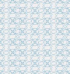 geometric vector pattern, squares, circles, floral theme, in blue and white style.